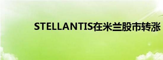 STELLANTIS在米兰股市转涨