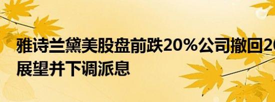 雅诗兰黛美股盘前跌20%公司撤回2025财年展望并下调派息