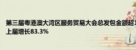 第三届粤港澳大湾区服务贸易大会总发包金额超110亿元 较上届增长83.3%