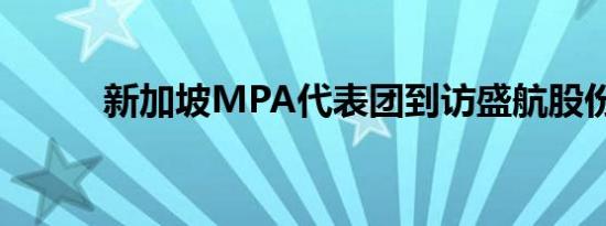 新加坡MPA代表团到访盛航股份