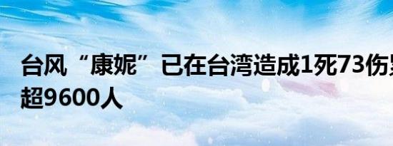 台风“康妮”已在台湾造成1死73伤累计撤离超9600人