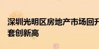 深圳光明区房地产市场回升 单月认购超3000套创新高