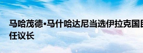 马哈茂德·马什哈达尼当选伊拉克国民议会新任议长