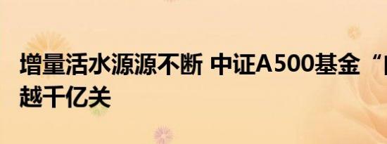 增量活水源源不断 中证A500基金“闪电”跨越千亿关