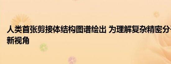 人类首张剪接体结构图谱绘出 为理解复杂精密分子机器提供新视角