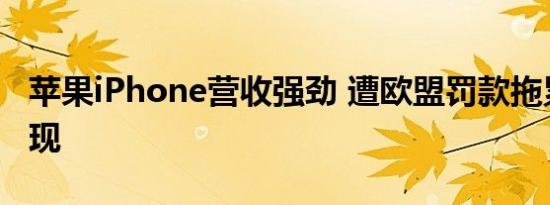 苹果iPhone营收强劲 遭欧盟罚款拖累净利表现