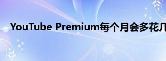 YouTube Premium每个月会多花几美元