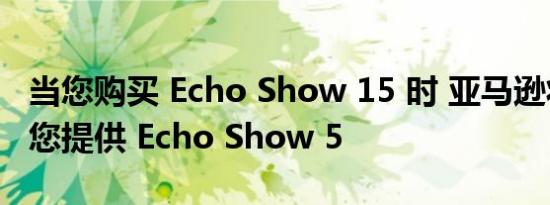 当您购买 Echo Show 15 时 亚马逊将免费为您提供 Echo Show 5