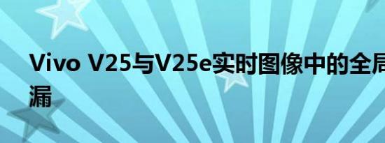 Vivo V25与V25e实时图像中的全局变体泄漏