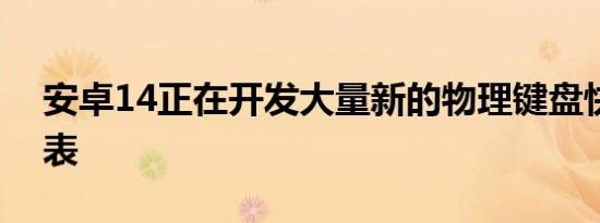 安卓14正在开发大量新的物理键盘快捷键列表