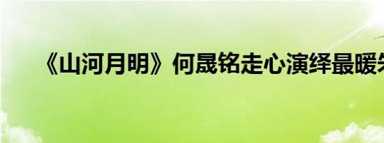 《山河月明》何晟铭走心演绎最暖朱标