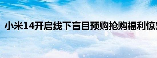 小米14开启线下盲目预购抢购福利惊喜不断