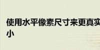 使用水平像素尺寸来更真实地了解相对图像大小