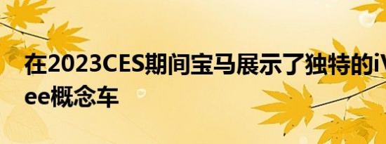 在2023CES期间宝马展示了独特的iVisionDee概念车