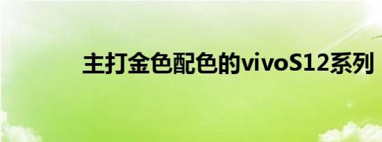 主打金色配色的vivoS12系列