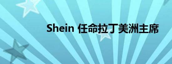 Shein 任命拉丁美洲主席