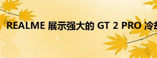 REALME 展示强大的 GT 2 PRO 冷却系统