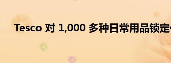 Tesco 对 1,000 多种日常用品锁定价格