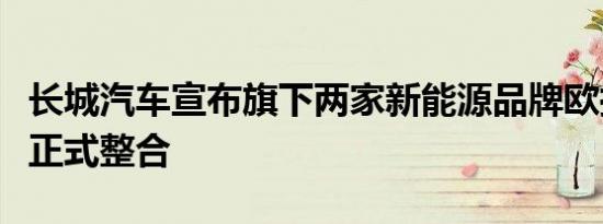 长城汽车宣布旗下两家新能源品牌欧拉与沙龙正式整合