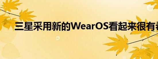 三星采用新的WearOS看起来很有希望