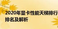 2020年显卡性能天梯排行榜：最新显卡性能排名及解析