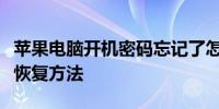 苹果电脑开机密码忘记了怎么办？解锁教程与恢复方法