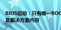 BIOS启动：只有唯一BOOT选项的解决方案及解决方案内容